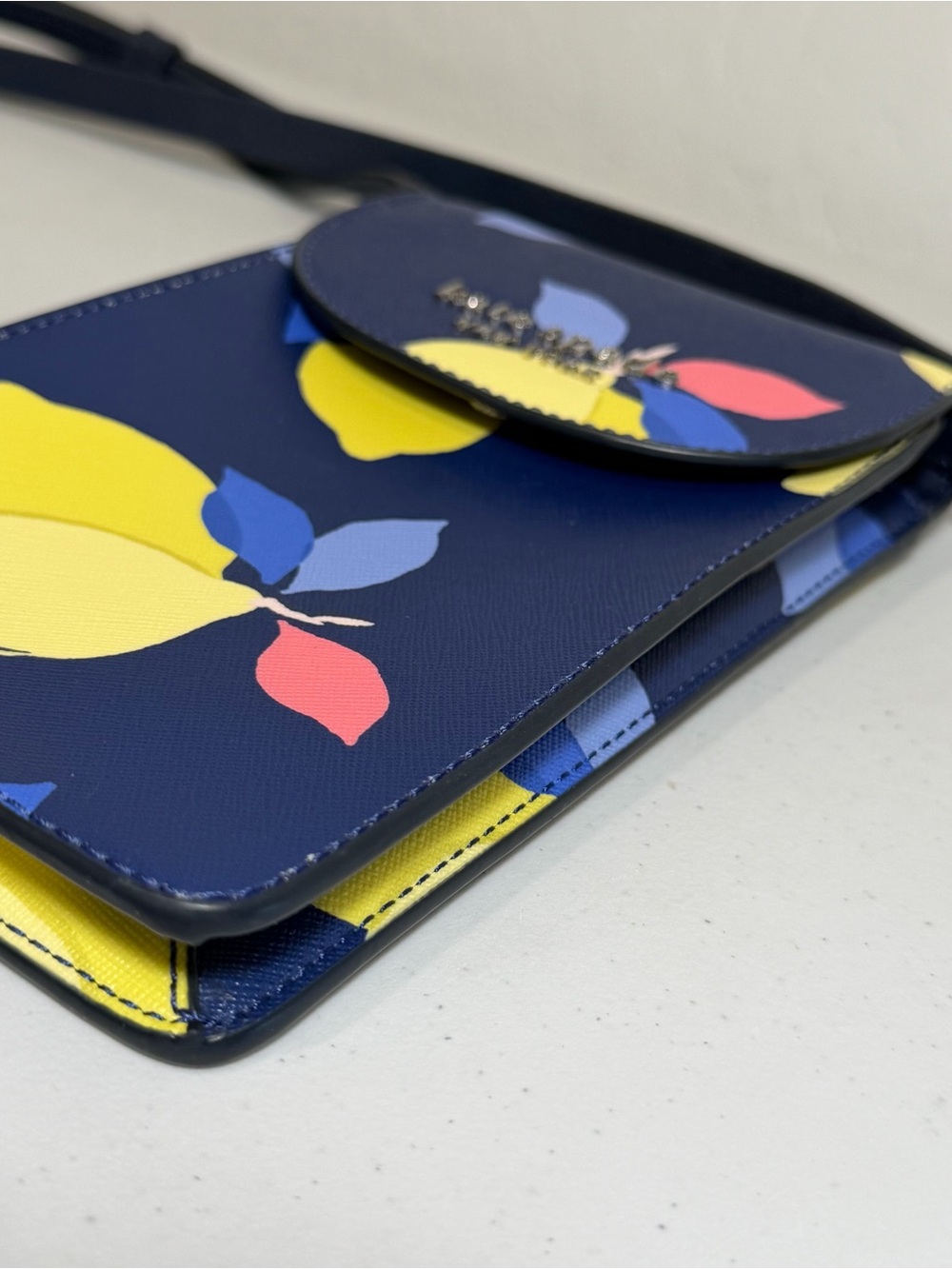 Kate Spade Cameron Lemon Zest North South Flap Phone Crossbody - Picture 8 of 13